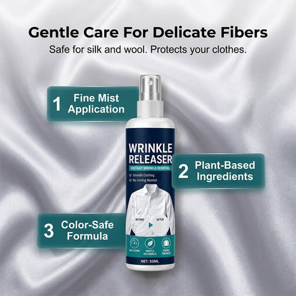 👔✨ Instant wrinkle release – no iron, travel-ready, static-free & fresh