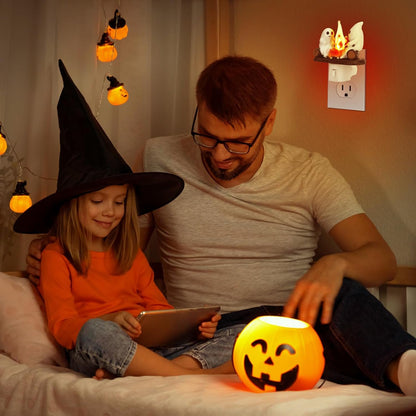 Halloween Ghost Campfire Flickering Night Light 