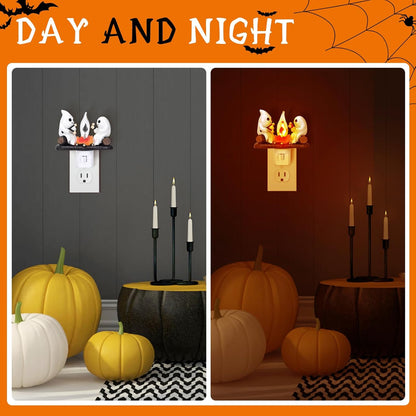 Halloween Ghost Campfire Flickering Night Light 