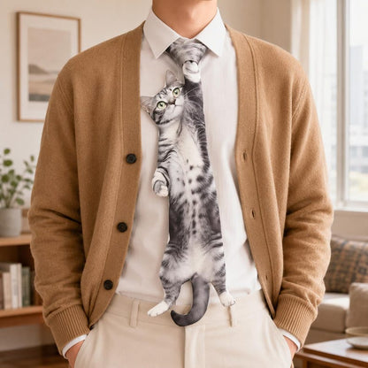 3D Cat-shaped Men's Tie