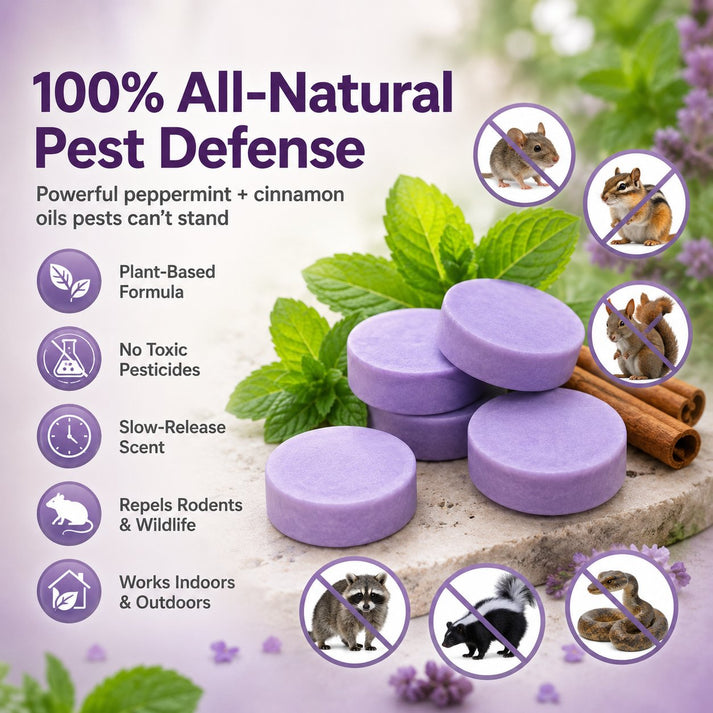 All-Natural Peppermint & Cinnamon Pest & Rodent Repellent Pucks