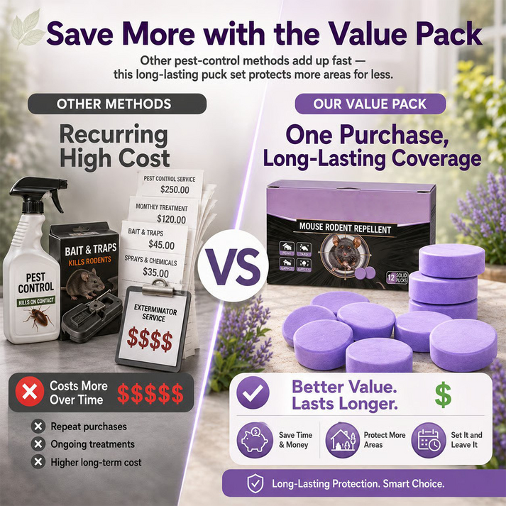All-Natural Peppermint & Cinnamon Pest & Rodent Repellent Pucks