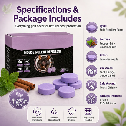 All-Natural Peppermint & Cinnamon Pest & Rodent Repellent Pucks