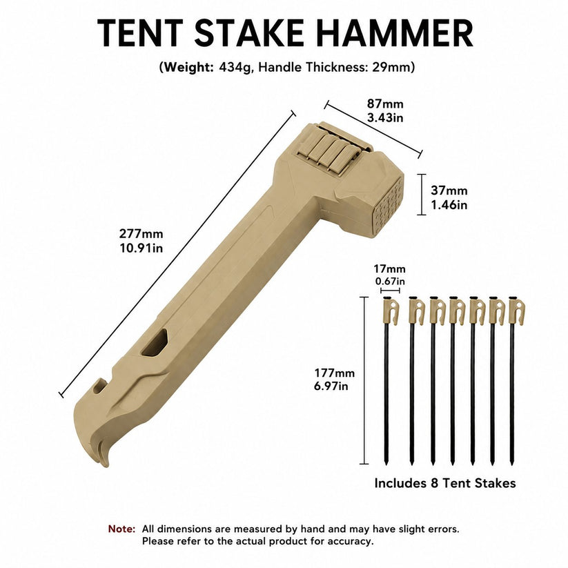 🔥LAST DAY 49% OFF - 🔨Multifunctional Camping Hammer & Tent Stake Puller🎁Buy 2 Free Shipping