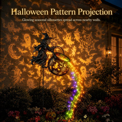 🎃Last Day 49% OFF Halloween Witch Cauldron Garden Light