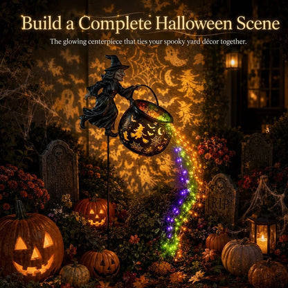 🎃Last Day 49% OFF Halloween Witch Cauldron Garden Light