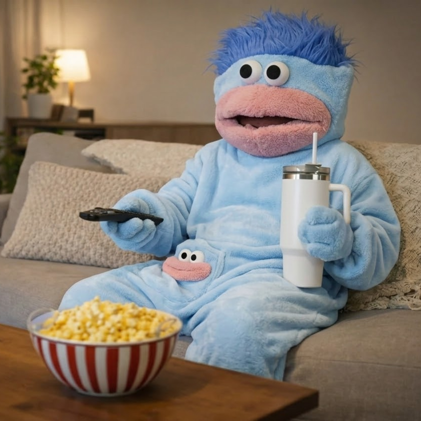 Silly Funny Frog Onesie Oversized Plush Fleece Hooded Pajamas