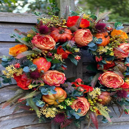 💖Last Day 49% OFF💖Fall Peony And Pumpkin Wreath - Year Round Wreath--🔥BUY 2 FREE SHIPPING