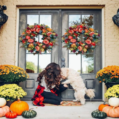 💖Last Day 49% OFF💖Fall Peony And Pumpkin Wreath - Year Round Wreath--🔥BUY 2 FREE SHIPPING