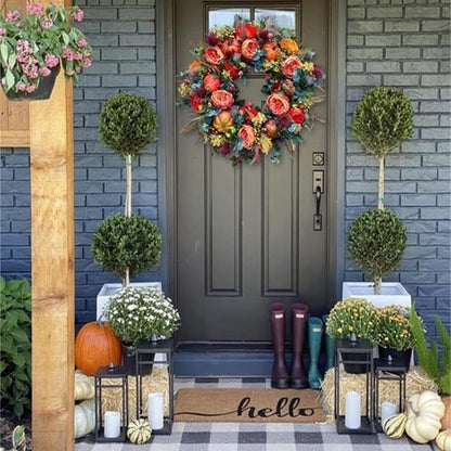 💖Last Day 49% OFF💖Fall Peony And Pumpkin Wreath - Year Round Wreath--🔥BUY 2 FREE SHIPPING