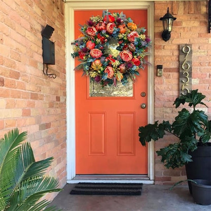 💖Last Day 49% OFF💖Fall Peony And Pumpkin Wreath - Year Round Wreath--🔥BUY 2 FREE SHIPPING