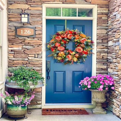 💖Last Day 49% OFF💖Fall Peony And Pumpkin Wreath - Year Round Wreath--🔥BUY 2 FREE SHIPPING
