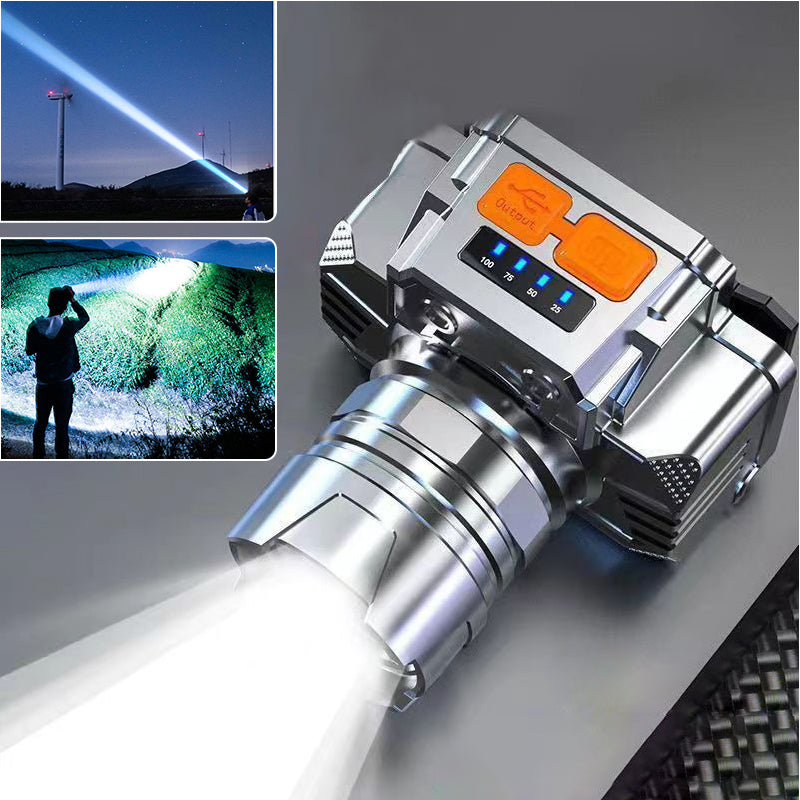 🎁🐟Portable Waterproof Smart LED Headlamp – Outdoor Fishing Essential
