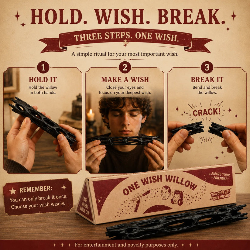 ✨ One Wish Willow – Breakable Mystery Wish Prop With Retro Gift Box