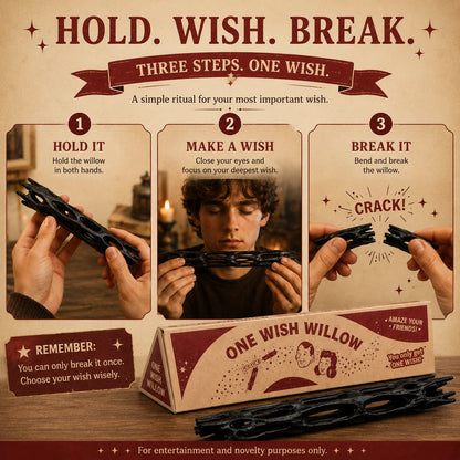 ✨ One Wish Willow – Breakable Mystery Wish Prop With Retro Gift Box