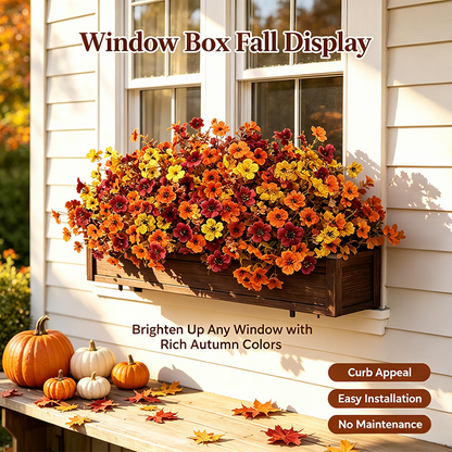 Fall Artificial Flower Halloween 6pcs, UV Resistant Colorful Fake Flower🍂