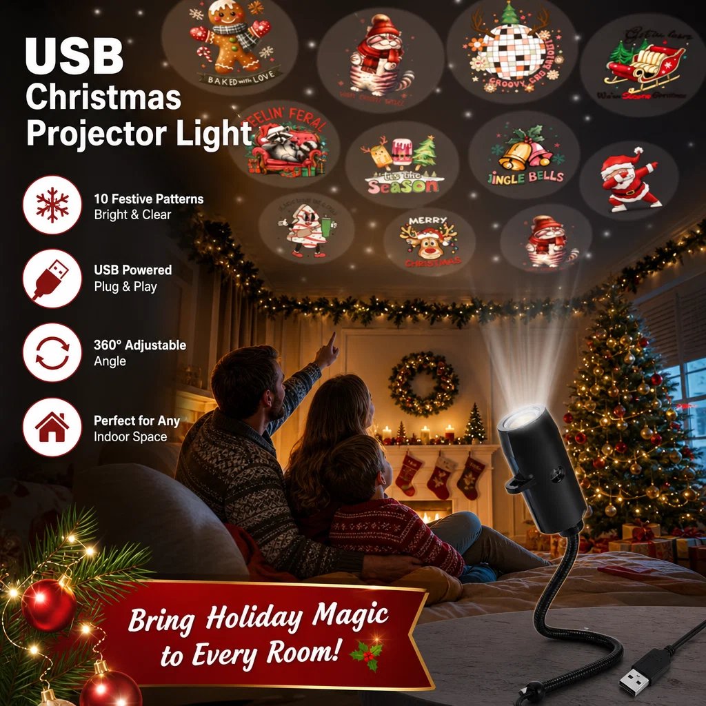 Plug-and-Play HD Halloween Horror Projector