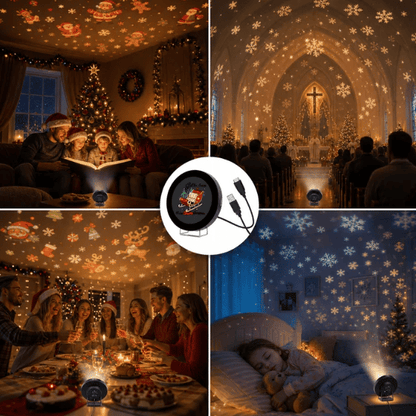 🎄 Plug-&-Play HD Christmas Projector — 6 or 10 Festive Scenes🎅