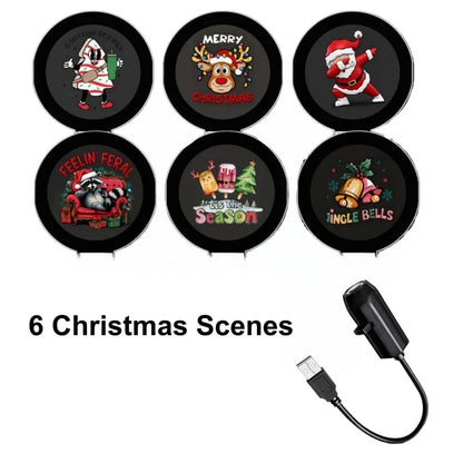 🎄 Plug-&-Play HD Christmas Projector — 6 or 10 Festive Scenes🎅