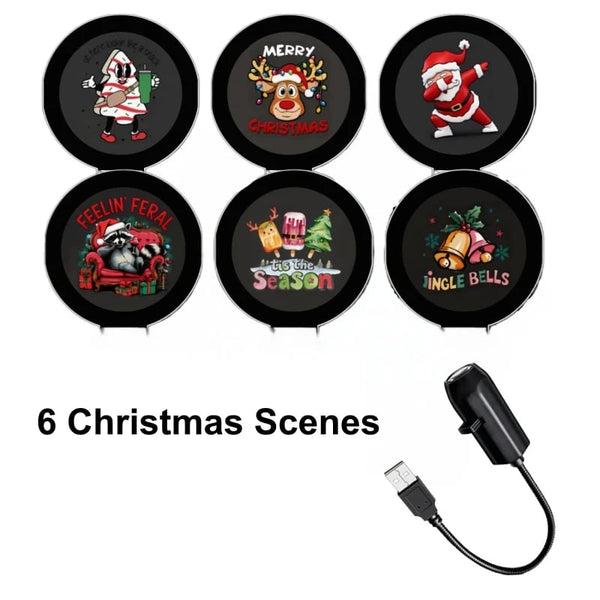 🎄 Plug-&-Play HD Christmas Projector — 6 or 10 Festive Scenes🎅