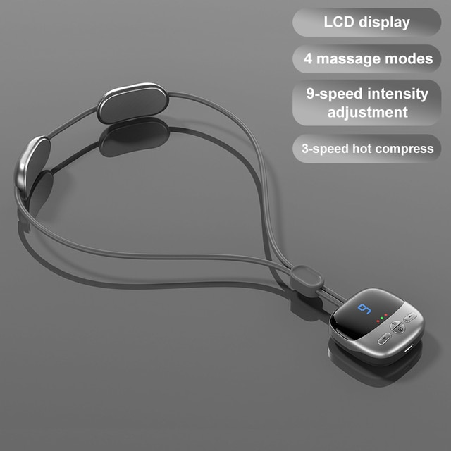 Smart TENS + EMS Mini Rechargeable Neck Massager with Heat Therapy