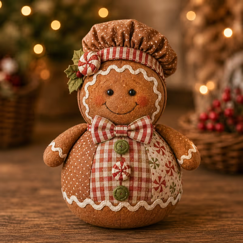 🎄🎅Patchwork Fabric Doll DIY Kit | ✨Create a Cozy Handmade Character for Every Season!
