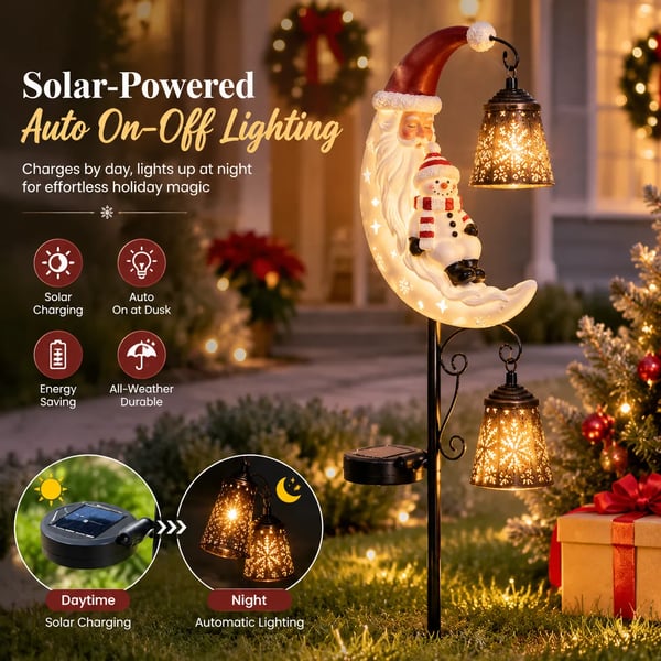 🎄Christmas Moon Solar Stake Light
