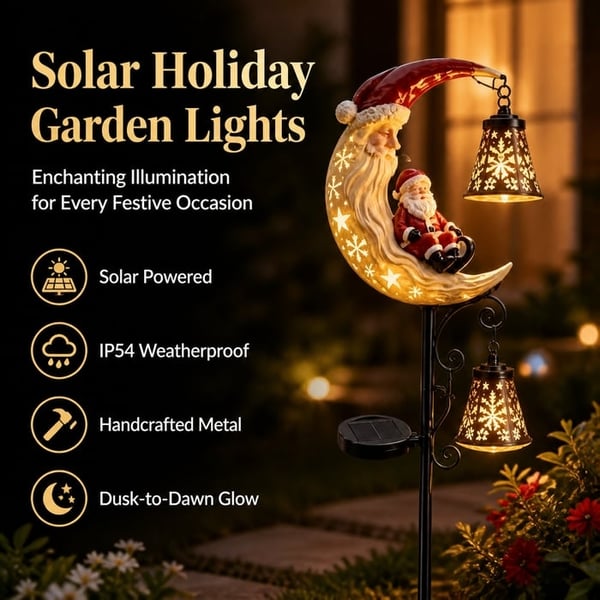 🎄Christmas Moon Solar Stake Light