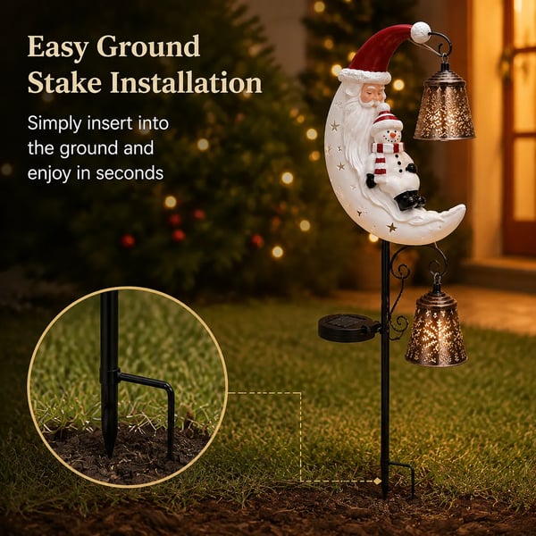 🎄Christmas Moon Solar Stake Light