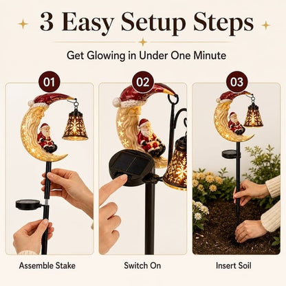 🎄Christmas Moon Solar Stake Light