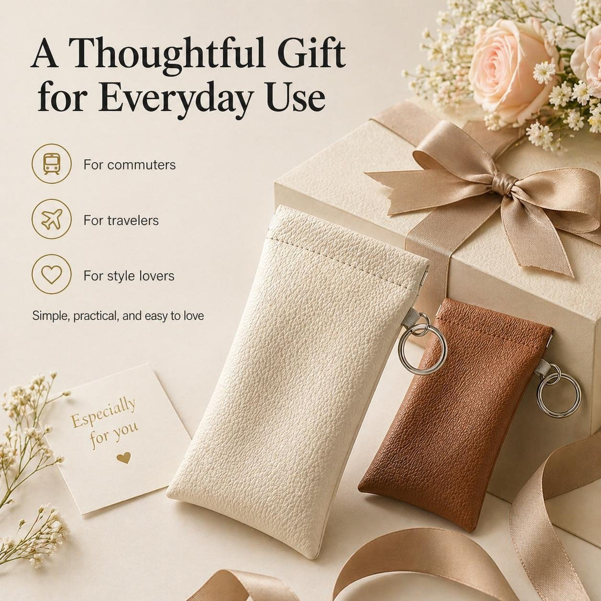 👓Elastic Opening PU Leather Sunglasses Pouch