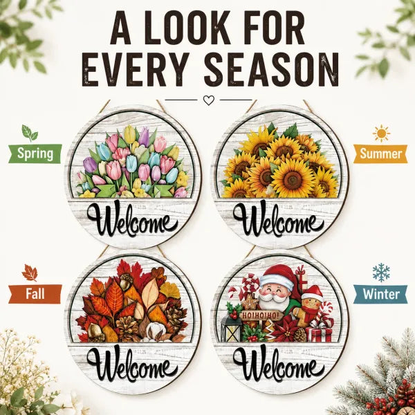 12 Pcs&16 Pcs Interchangeable Welcome Sign for Front Door