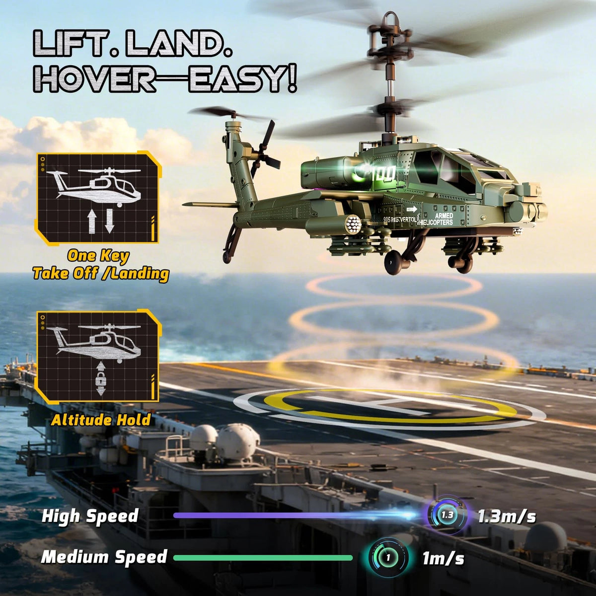 🚁2026 Apache AH-64 remote-controlled helicopter