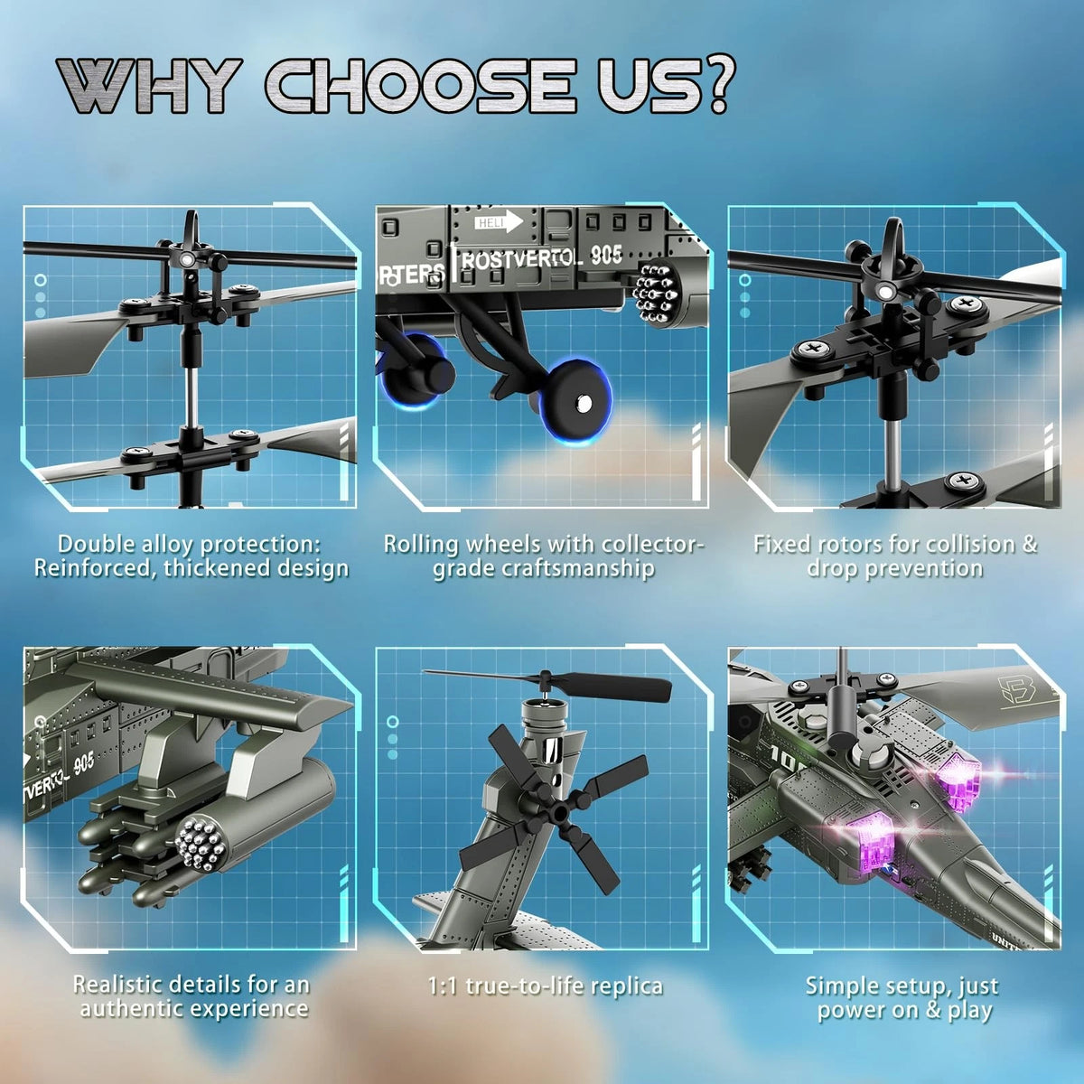 🚁2026 Apache AH-64 remote-controlled helicopter