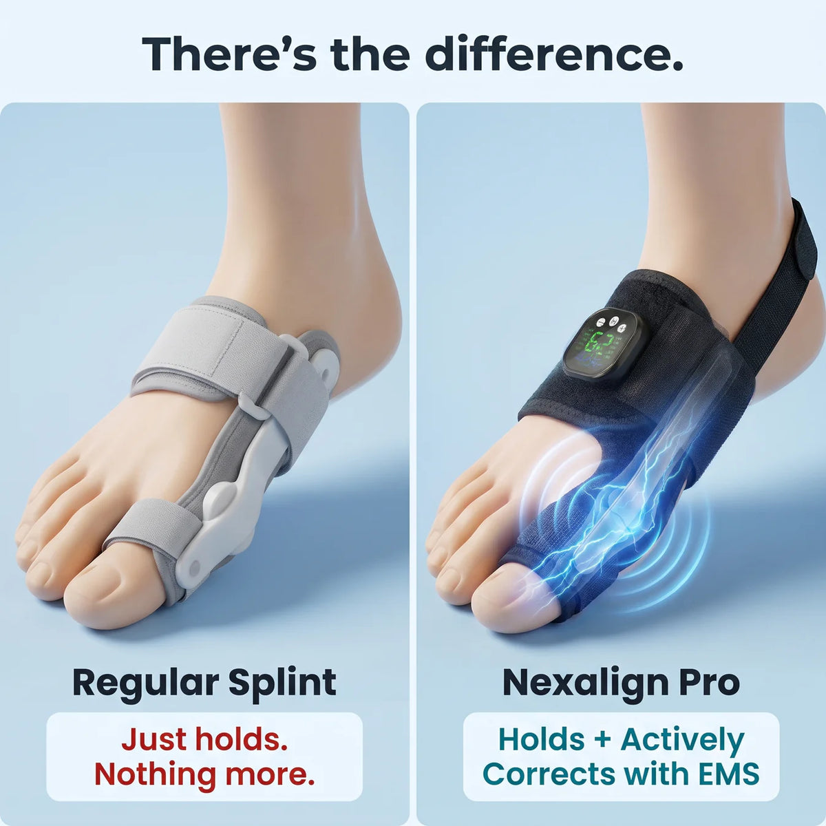 EMS Bunion Corrector, Electric Foot Massager for Hallux Valgus Relief