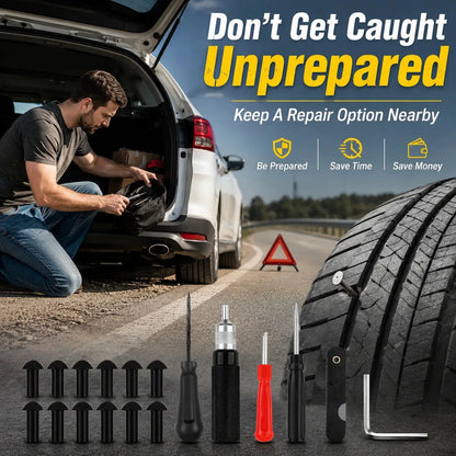 🧰Mushroom Tire Puncture Repair Kit in Leather Case
