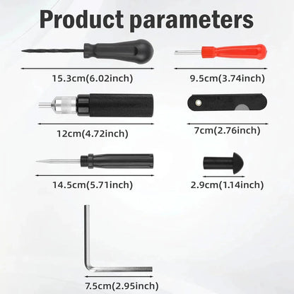 🧰Mushroom Tire Puncture Repair Kit in Leather Case