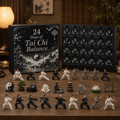 2026 Days of Tai Chi Balance Blind Box - 24-Day Festive Countdown, Tai Chi Collectible Figures Blind Box