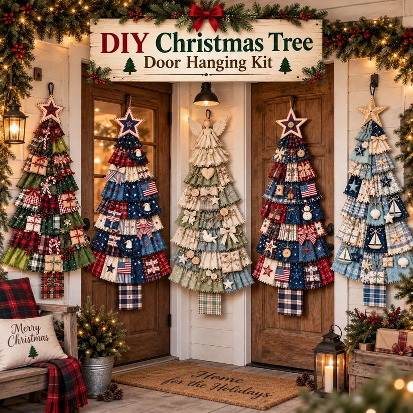 🎄 CHRISTMAS DOOR FAVORITE| DIY Christmas Tree Door Hanging Kit