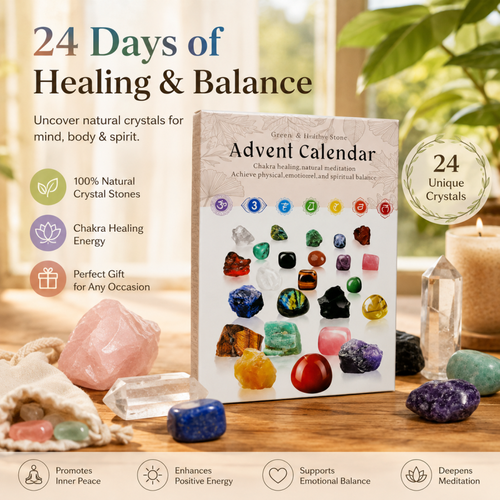 100% Hand-carved -💎Crystals Advent Calendar 2026-24 Days Chakra Crystals&Healing Stones🔮