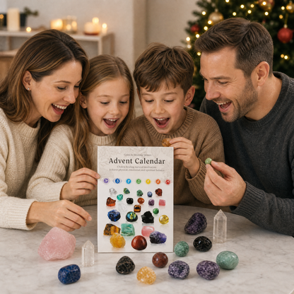 100% Hand-carved -💎Crystals Advent Calendar 2026-24 Days Chakra Crystals&Healing Stones🔮