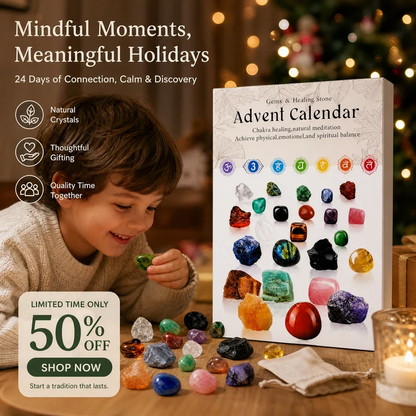 100% Hand-carved -💎Crystals Advent Calendar 2026-24 Days Chakra Crystals&Healing Stones🔮
