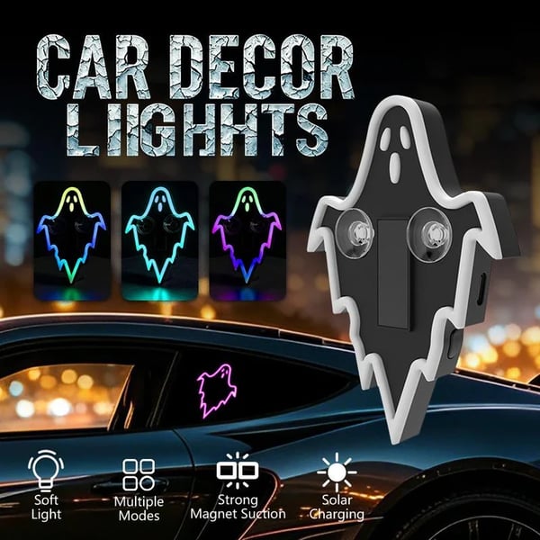 Solar Halloween Neon Light – Add a Spooky Glow to Your Car, Room & Party
