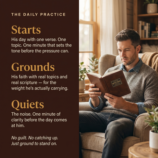 One Minute With God For Men KJV Large‑Print Reference Bible