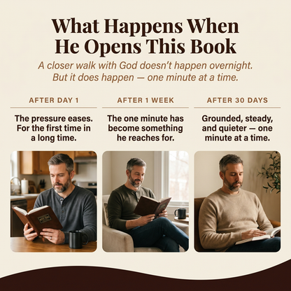 One Minute With God For Men KJV Large‑Print Reference Bible