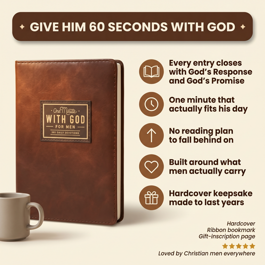 One Minute With God For Men KJV Large‑Print Reference Bible