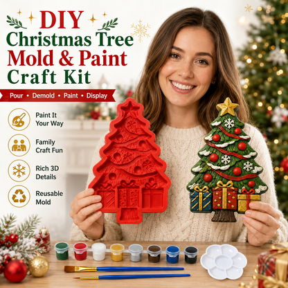 🎄 DIY Craft Kit: Mold and Paint Your Own Christmas Tree