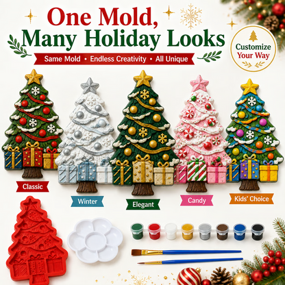 🎄 DIY Craft Kit: Mold and Paint Your Own Christmas Tree
