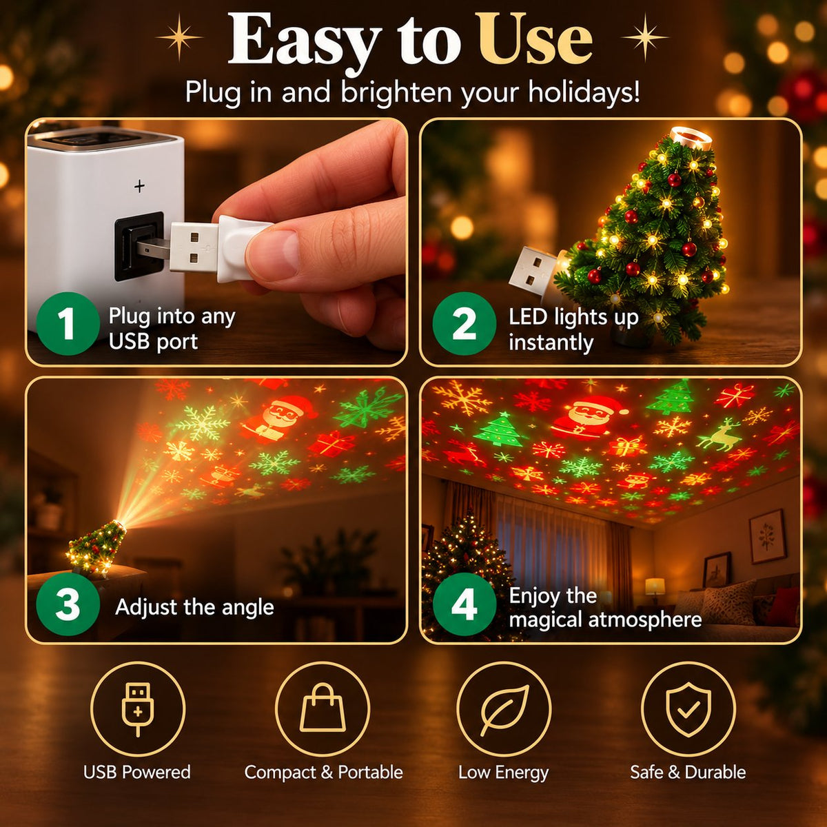 dht™⭐Christmas Tree Projection Light