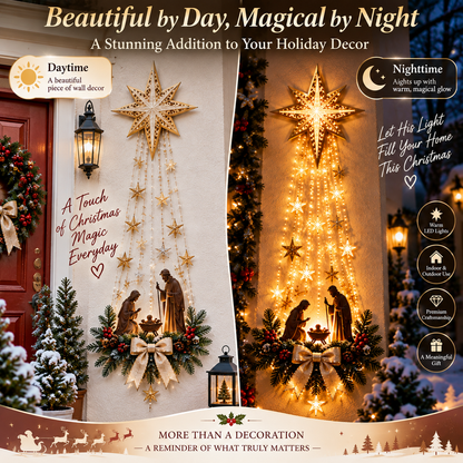 ✝️Bethlehem Star of Faith™ – Lighted Nativity Wall Decor